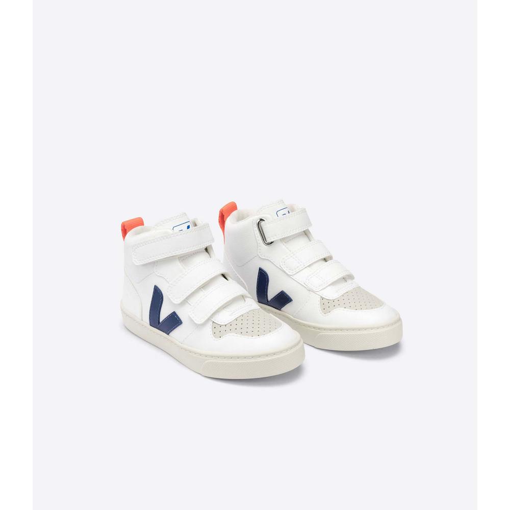 Veja V-10 MID CWL Cipő Gyerek White/Blue/Orange | HU 796VRW